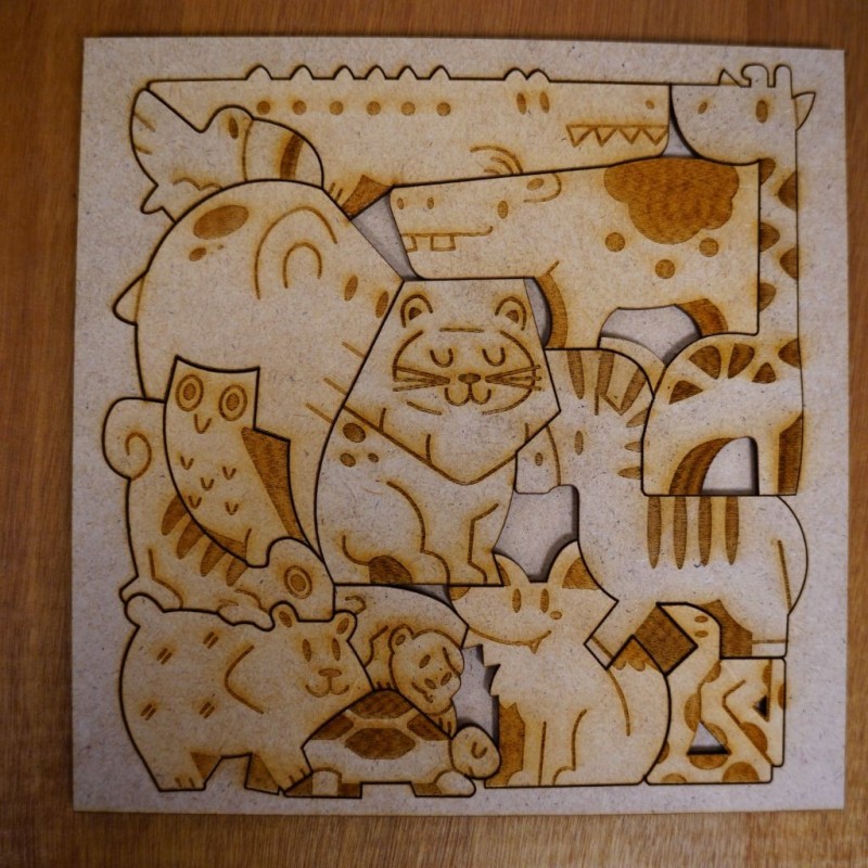 Puzzle animaux en bois