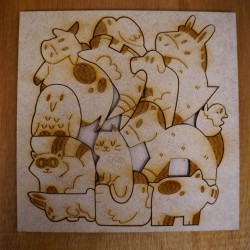 Puzzle animaux en bois